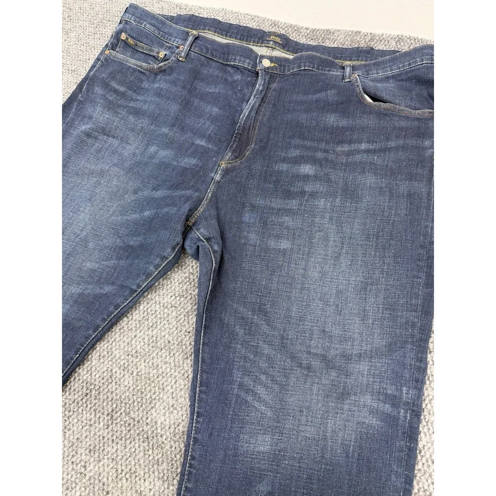 Polo Ralph Lauren Men's 50x32 Hampton Relaxed Straight Jeans Dark Blue Denim